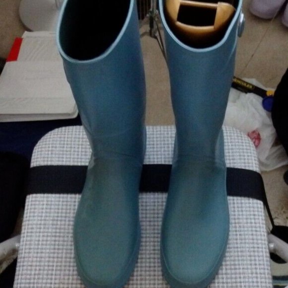 Genuine Made in France Blue Agile rain boots Euro 41 US 9 Natural Rubber - Picture 5 of 5